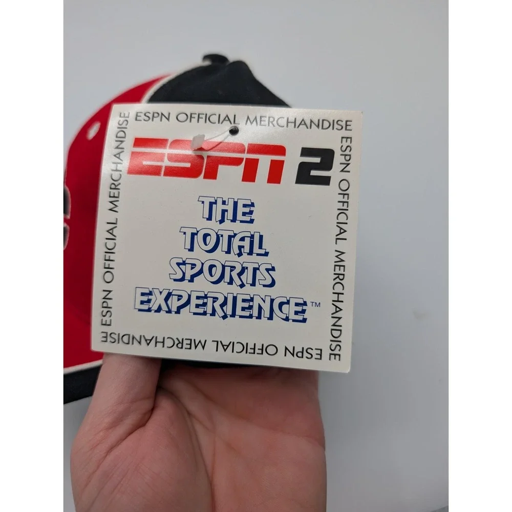 ESPN SportsCenter Hat - Vintage Y2K 90s StrapBack Beige Baseball Cap‎ K-Products